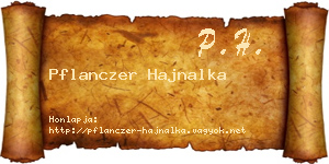 Pflanczer Hajnalka névjegykártya